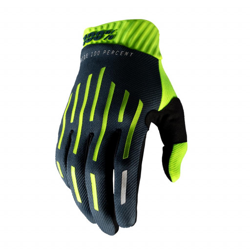 100% RIDEFIT ROKAVICE FA18 VEL-L FLUO YELLOW-CHARCOAL