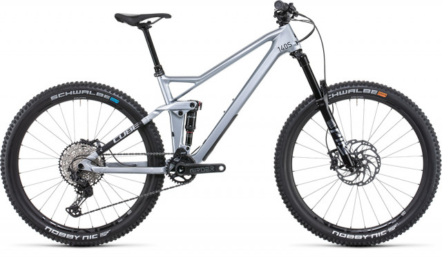 CUBE STEREO 140 HPC SL 27.5 POLARSILVER 'N' BLACK 2022